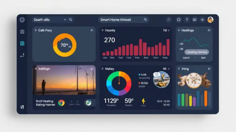 Zentrales Smart Home Dashboard für effizientes Heizmanagement