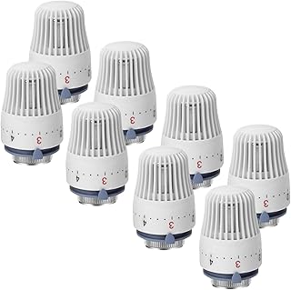 8PCS Thermostat-Kopf,Heizkörper Thermostatkopf für Gewinde M 30 X 1,5,Thermostatkopf Heizkörpe…