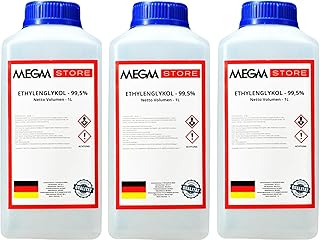 Megaa store Ethylenglykol 99,5% | 1L bis 20L | Kühlmittel Solarflüssigkeit Kühlsystem Heizungs…