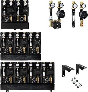 ENVIRON- Modulverteilergruppe Pumpengruppen individuell konfigurierbar | 3 Wege Mischer DN25 Fuß…