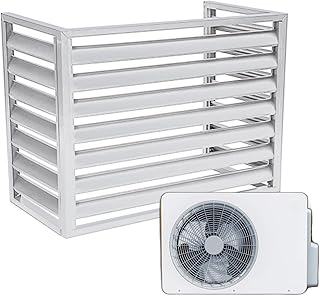 Aluminium-Klimaanlagenabdeckung für den Außenbereich, Weiß, Wärmepumpe und Kondensatorschutz,…