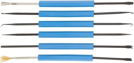 Velleman Löt Reinigungsset 6 teilig, komplettes Set mit Messer, Bürsten, Schaber, Haken, Gabeln…