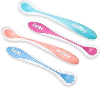 Nuby – Hot Safe Wärmesensor-Löffel für Babys – 4er Pack – 3+ Monate – Farbe nicht auswählbar