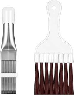 SURFOU Kondensator Kamm Reinigungsbürste, 2 Stück Lamellenkamm aus Edelstahl Flosse und Kunstst…