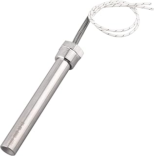 DERNORD 220V 500W Heizpatrone mit 3/4 Zoll Flansch Mehrzweck DIY Heizstab Edelstahl Heizelement L…