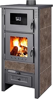 ProTermo Taurus Mokka Kaminofen mit Backfach und Thermometer – 12kW Heizleistung – Holzofen mit…