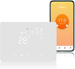 KETOTEK Smart Thermostat Heizkessel WLAN 5A 230V, Kompatibel mit Alexa, WiFi Raumthermostat Boile…