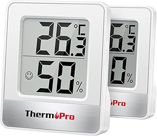 ThermoPro TP49-2 Kleines digitales Hygrometer, Innenthermometer, Raumthermometer, Temperaturmonit…