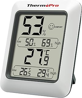 ThermoPro TP50 digitales Thermo-Hygrometer Innen Thermometer Raumthermometer mit Aufzeichnung und…