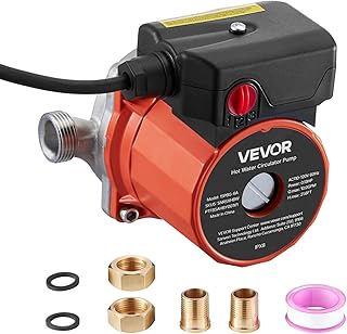 VEVOR Umwälzpumpe, 38 LPM, Umwälzpumpensystem mit sofortiger Zirkulation, 3-Gang-Steuerung, 100…