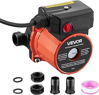 VEVOR Umwälzpumpe, 38 LPM, Umwälzpumpensystem mit sofortiger Zirkulation, 3-Gang-Steuerung, 100…