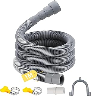 Ablaufschlauch Verlängerung 1/1.5/2/2.5/3/4/5/6M, Passend für 4 Schnittstellengrößen, Abwasse…