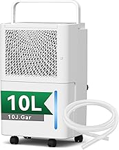 PHILODECO 10L/Tag Luftentfeuchter Elektrisch mit Trocknungsmodus, 2L Tank, 24H Timer, Auto-Abscha…