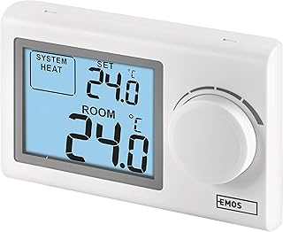 EMOS – digitaler Raumthermostat mit LCD-Display – manuell, drahtgebunden – Heiz- und Kühlsysteme…