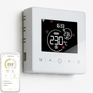 Beok WiFi Thermostat Für Gaskessel, Tuya Smart Raumthermostat Thermostate Heizung Digital LCD-An…