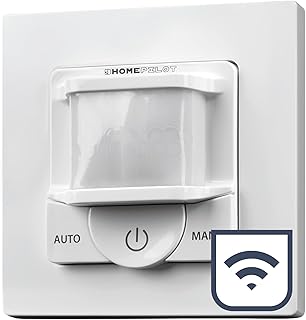 HOMEPILOT Bewegungsmelder smart, inkl. Timer z.B. für Treppenhaus, Empfindlichkeit Bewegungssens…