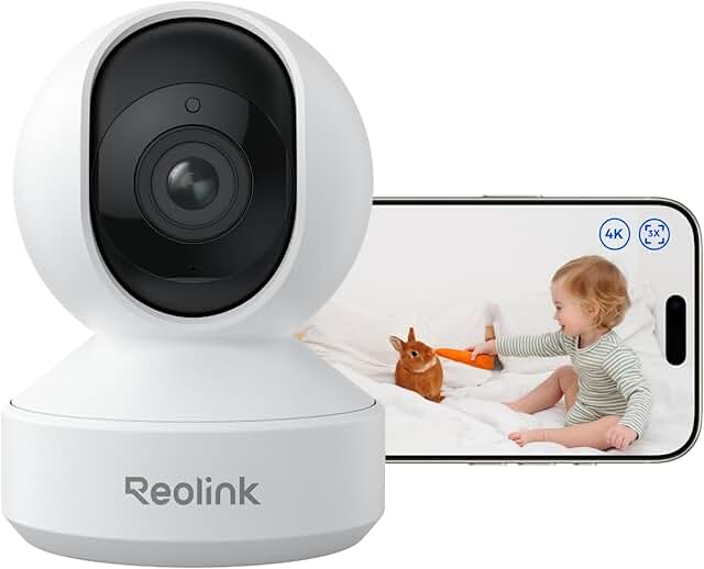 Reolink 4K PTZ WLAN Überwachungskamera Innen, 2,4/5 GHz Wi-Fi 6, Babyphone mit Kamera, 3X Optisc…