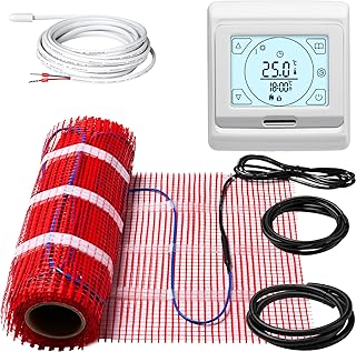 KEZERS Elektrische Fußbodenheizung 150W/m², selbstklebend für Fliesen Laminat und mehr, Touch-…