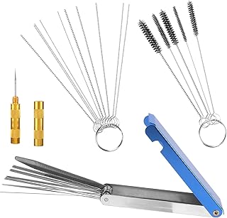 Gosknor Vergaser Reinigungsset, Brennerdüsen Reiniger Set 13 Drähte 10 Nadeln 5 Bürsten 1 Pick…