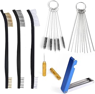 Vergaser Reinigungsset, Brennerdüsen Reinigungsset 13 Reinigungsdrähte 8 Nylonbürsten 10 Nadel…