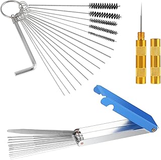 Reinigungs Set für Vergaser,Brennerspitzen Reinigungsset 13 Reinigungsdrähte + 10 Reinigungsnad…