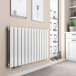 EMKE Heizkörper Horizontal 630x1000mm, Flachheizkörper Doppellagig Design Heizkörper Flach Pan…