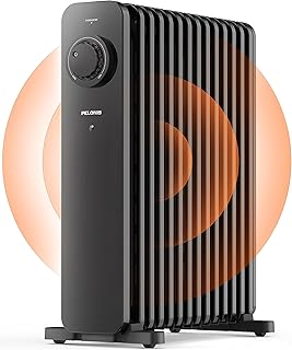 PELONIS 2500W Ölradiator Energiesparend, 13 Rippen Elektroheizung, Mobile Elektro Heizkörper mi…