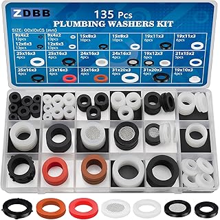 135 PCS Sanitär-Gummi Unterlegscheiben Assorted Kit und flache Silikondichtung Sortiment Set fü…