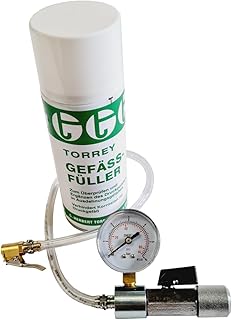 Set Adapter mit Absperrventil und Manometer 0-6 bar für Ausdehnungsgefäße inkl. Gefäßfüller…