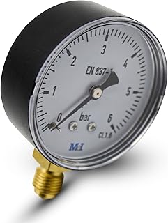 DOJA Barcelona | Wasser Druckmessgerät | 1/4″ | 0-40 bar | 1er Pack | Manometer Druckluft | Wass…