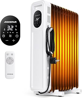 Aigostar Cozy – Energiesparend 2300W Ölradiator mit Fernbedienung, 11Rippen Heizung Elektrisch m…