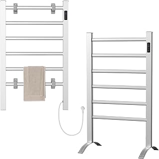 Handtuchheizkörper Elektrisch, Handtuchtrockner elektrisch mit Timer，Badheizkörper Bodenstehe…
