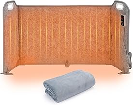 Faltbarer Bein-Fußwärmer mit Decke, 5 Falten Plusgröße Unter Schreibtisch Heizgerät, 8 Stufe…