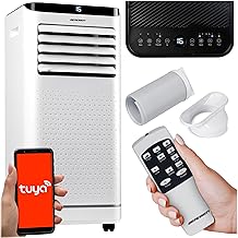 Berdsen Mobiles Klimagerät 9000 BTU – 4-in-1 mit Lüfter, Entfeuchter, Schlafmodus – Tuya Smart …
