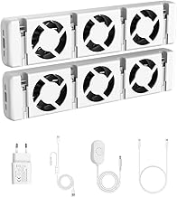 2er-Pack Heizkörper Ventilator Leise, Doppel-Set Heizungsventilator für Heizungen und Unterheiz…