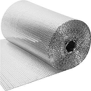 BLOSTM 25m x 60cm Heizkörper Reflexionsfolie – Isolierfolie Heizung Isolierung Wand Aluminium, H…