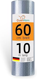 CCLIFE Isolierfolie Thermofolie Aluminisierte Dämmfolie Alu Luftpolsterfolie 3.5-4.5mm Heizkörp…
