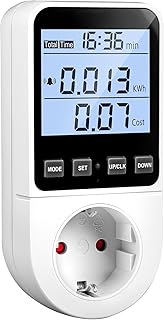 Stromzähler für Steckdose 8 Modi, Strommessgerät Energiekostenmessgerät Stromverbrauchsmesser…