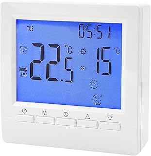 Surplex Programmierbares Digitales Thermostat 3A mit LCD-Display, Raumtemperaturregler für Gaske…