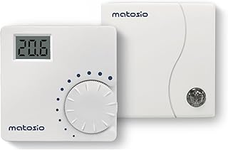 Matosio TH610 Kabelloses Thermostat mit Empfänger, Kesselthermostat, batteriebetriebener Raumthe…