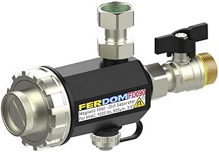 FERDOM FD090 Kompakt Magnetische Filter für Zentralheizung. Mit Nicht Magnetischem Schlammabsche…