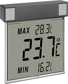 TFA Dostmann Digitales Fenster Thermometer, 30.1025.10, zur Ermittlung der Außentemperatur, einf…
