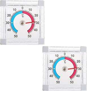 2er-Pack selbstklebendes Fenster-Tür-Thermometer für den Außenbereich, genaue Messung der Temp…