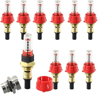 10 Stk Verteiler Durchflussmesser, Flowmeter Fußbodenheizung, DN25 Verteiler Durchflussregler 0-…