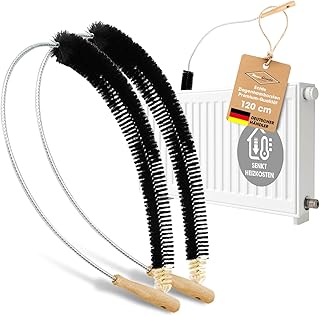 Heizkörperbürsten – 2 Stück – 120 cm – Heizungsbürste mit Ziegenhaar Borsten – Ideal für die…