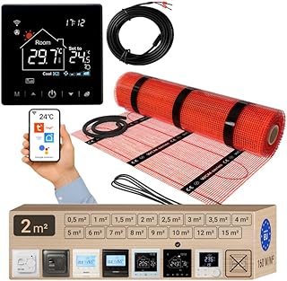 Elektrische Fußbodenheizung 160 W/m² 3,8 mm Dick – Verschiedene Größen 0.5m² – 15m² – Selbs…