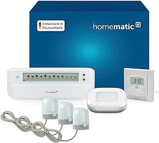 Homematic IP Smart Home Fußbodenheizungscontroller – 12-Fach, motorisch + Wandthermostat + 3X …