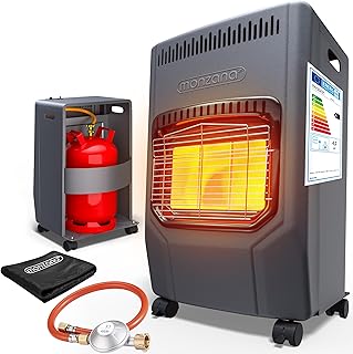 MONZANA® Gasheizung GH4500 Innenräume 4200W Gasofen 3 Heizstufen inkl. 50cm Gasschlauch Gasdruc…