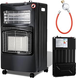 Gasheizung & Zeltheizung 4200W+1260W für Innenräume, Gas-Elektro Heizer mit 3-fach Sicherheitss…