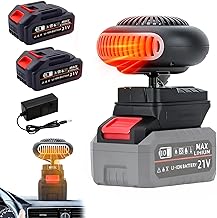 Auto Heizung mit Akku, Heizlüfter Auto Heizun, Tragbare 170W Auto Heizung mit 2 Stufen (30-80°C…